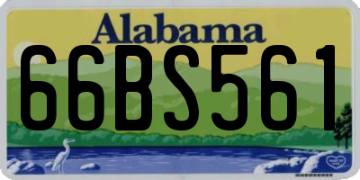 AL license plate 66BS561