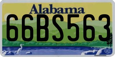 AL license plate 66BS563
