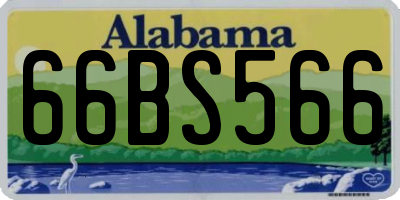 AL license plate 66BS566