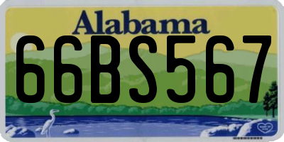 AL license plate 66BS567