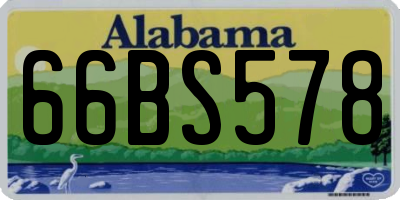 AL license plate 66BS578