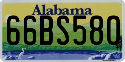 AL license plate 66BS580
