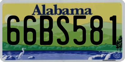 AL license plate 66BS581
