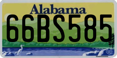 AL license plate 66BS585