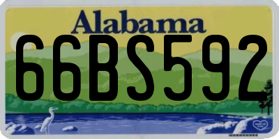 AL license plate 66BS592