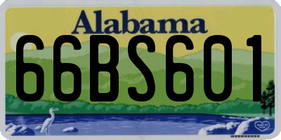 AL license plate 66BS601