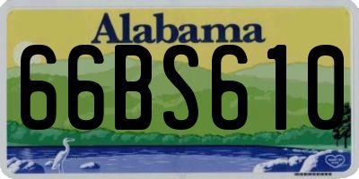 AL license plate 66BS610