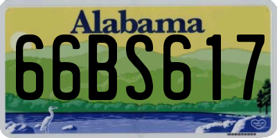 AL license plate 66BS617