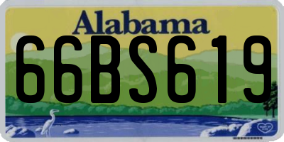 AL license plate 66BS619
