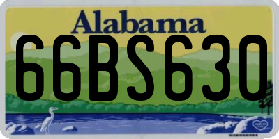 AL license plate 66BS630