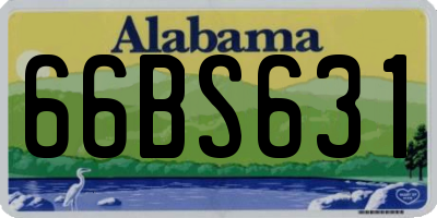 AL license plate 66BS631
