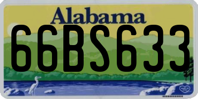 AL license plate 66BS633