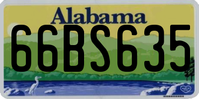 AL license plate 66BS635