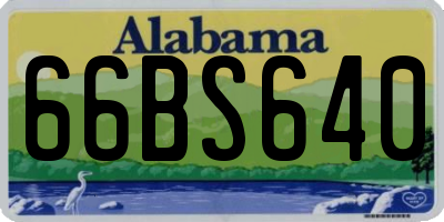 AL license plate 66BS640