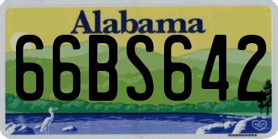 AL license plate 66BS642