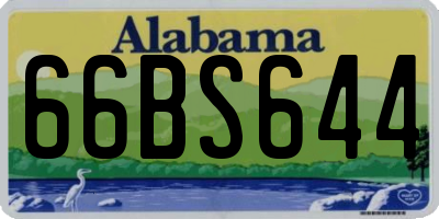 AL license plate 66BS644