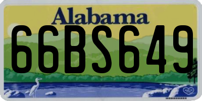 AL license plate 66BS649