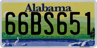 AL license plate 66BS651