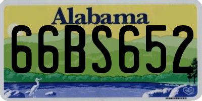 AL license plate 66BS652