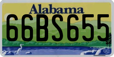 AL license plate 66BS655
