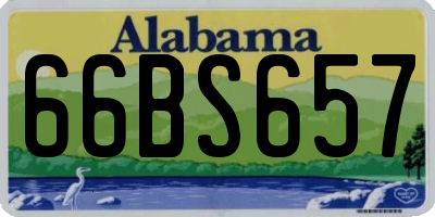 AL license plate 66BS657