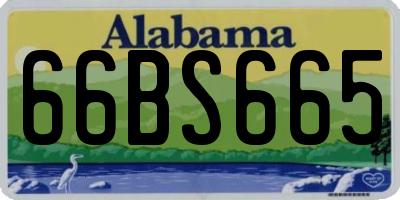 AL license plate 66BS665