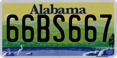 AL license plate 66BS667