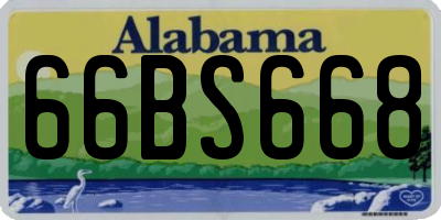 AL license plate 66BS668