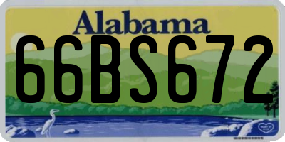 AL license plate 66BS672
