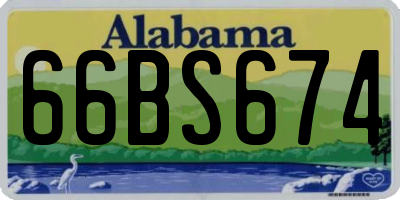 AL license plate 66BS674
