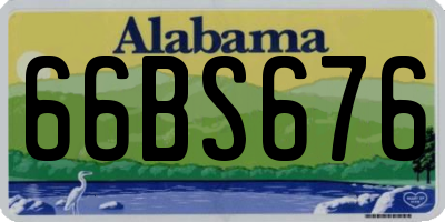 AL license plate 66BS676