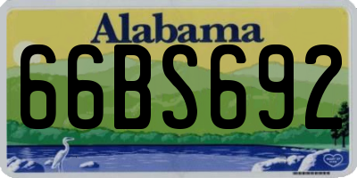 AL license plate 66BS692
