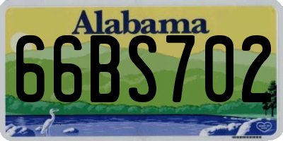 AL license plate 66BS702