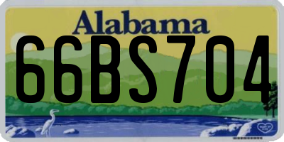 AL license plate 66BS704