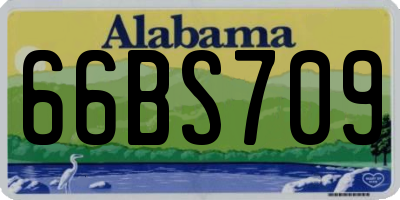 AL license plate 66BS709