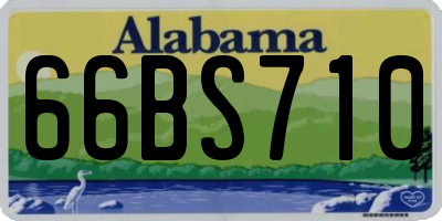 AL license plate 66BS710