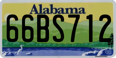 AL license plate 66BS712