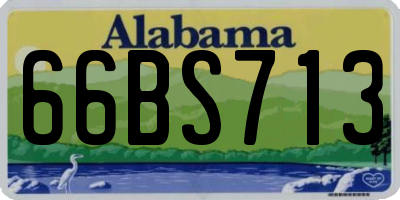 AL license plate 66BS713
