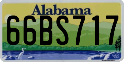 AL license plate 66BS717