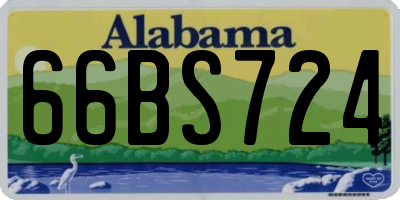 AL license plate 66BS724