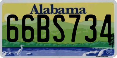 AL license plate 66BS734