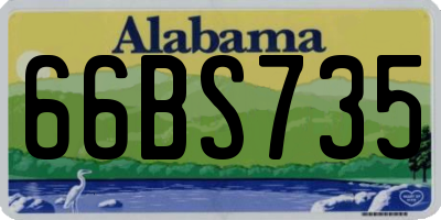 AL license plate 66BS735