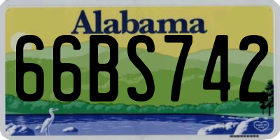 AL license plate 66BS742