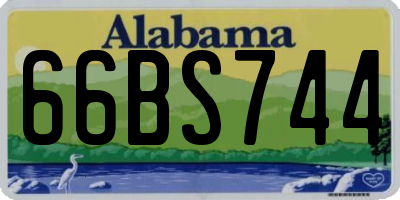AL license plate 66BS744