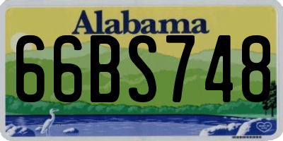 AL license plate 66BS748