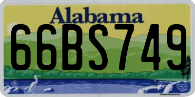 AL license plate 66BS749