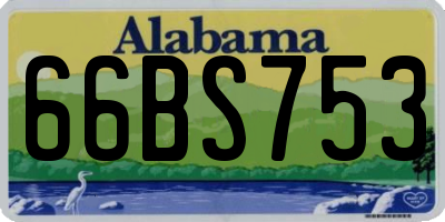 AL license plate 66BS753
