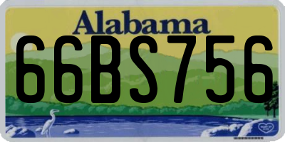 AL license plate 66BS756