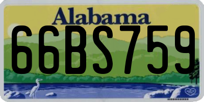 AL license plate 66BS759