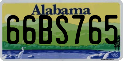 AL license plate 66BS765
